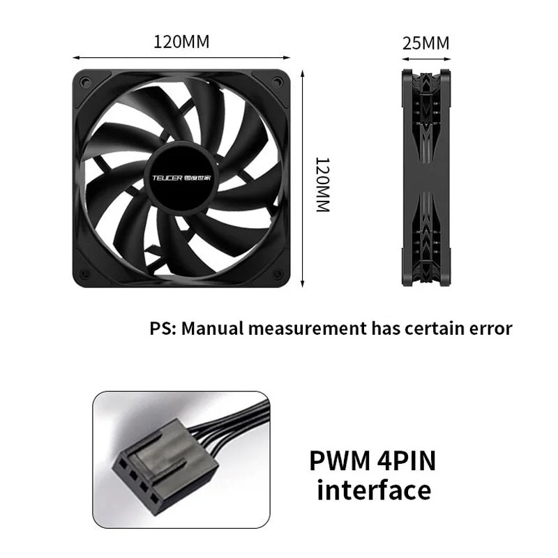 Teucer 12cm Chassis Fan PWM Co - Pc Water Cooling ulasan dan harga