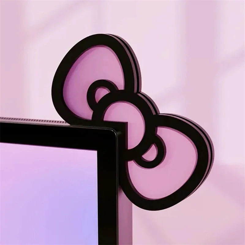 Kawaii Pink Acrylic Bow Monito - Pc Gaming Pink ulasan dan harga