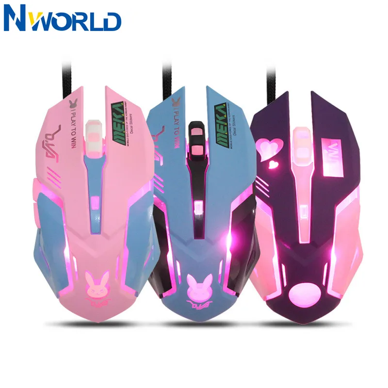 OW 6 Buttons Breathing LED Bac - Pc Gaming Pink ulasan dan harga