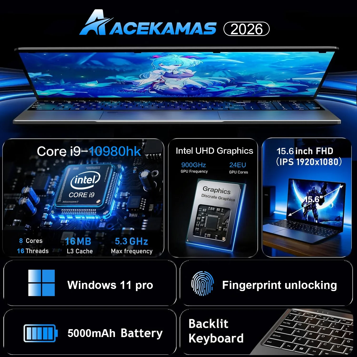 15.6inch Potrable Laptop Intel - Pc Gaming Intel ulasan dan harga