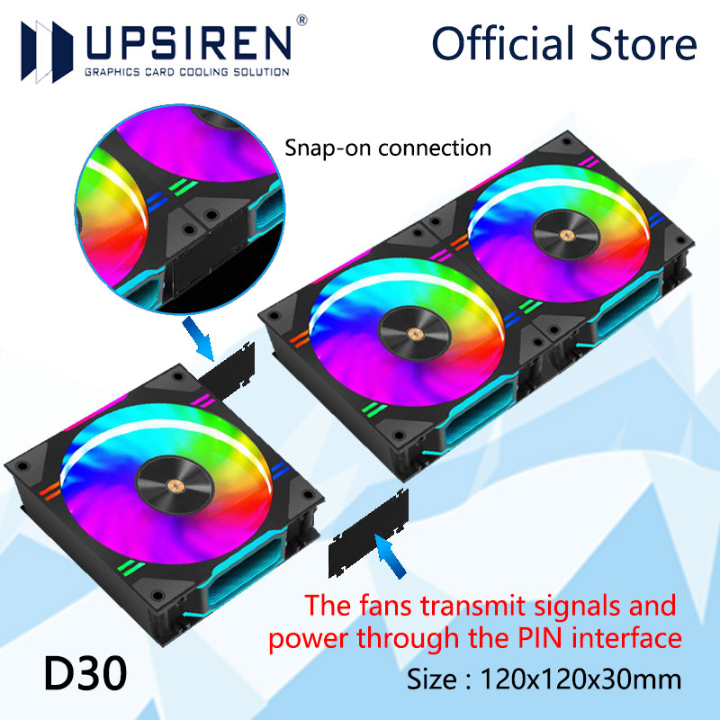 UPSIREN D30 120X120X30mm Compu - Pc Water Cooling ulasan dan harga